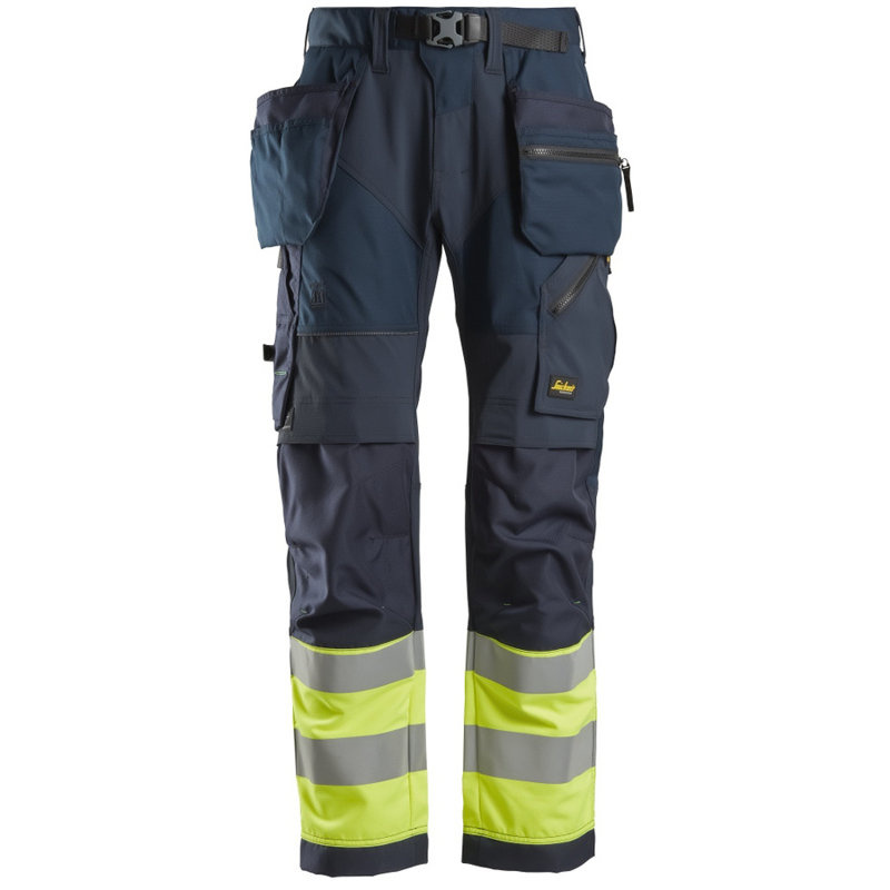 6931 Odblaskowe spodnie robocze FlexiWork+ z workami kieszeniowymi, EN 20471/1 Snickers Workwear