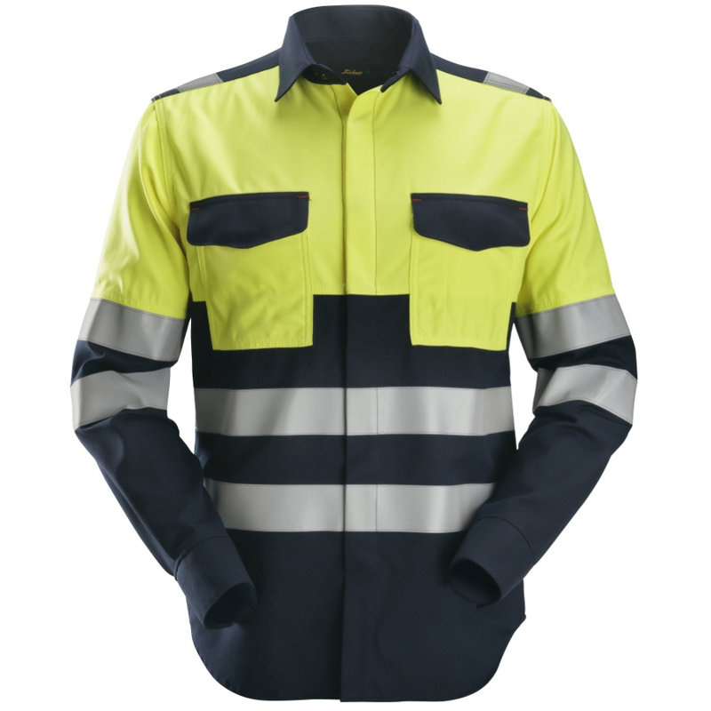 8563 Koszula Odblaskowa Spawalnicza ProtecWork – długi rękaw, EN 20471/1 Snickers Workwear