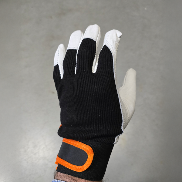 RĘKAWICE MONTERSKIE Z KOZIEJ SKÓRY WORKSAFE - Z RZEPEM [A10-112]