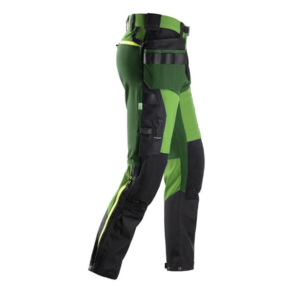 6940 Spodnie Stretch FlexiWork+ z workami kieszeniowymi kolor zielono-czarny Snickers Workwear