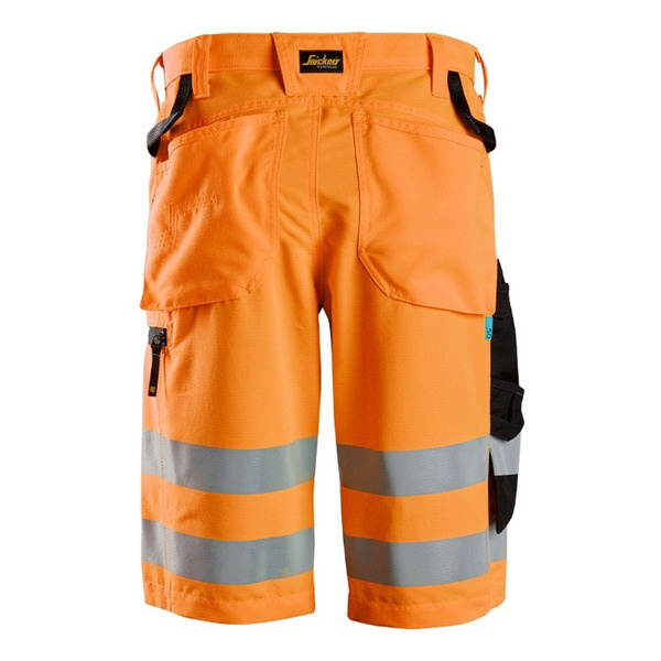 6132 Spodnie Krótkie Odblaskowe LiteWork+, EN 20471/1 (kolor pomarańczowy odblaskowy) Snickers Workwear