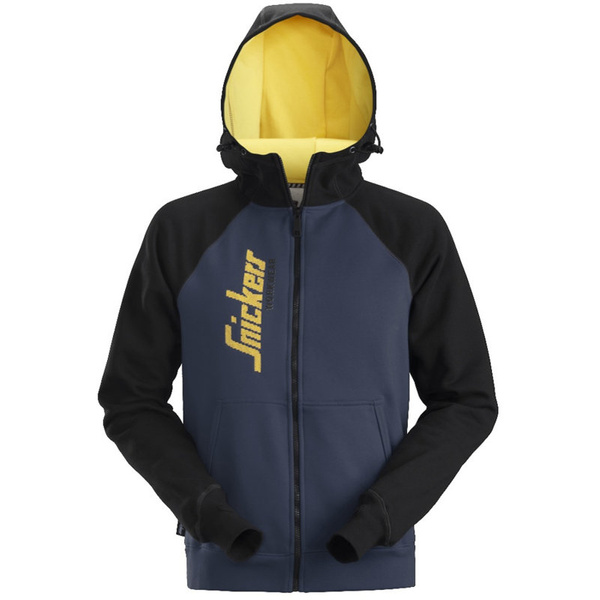2888 Bluza Logo z kapturem, na suwak Snickers Workwear granatowa