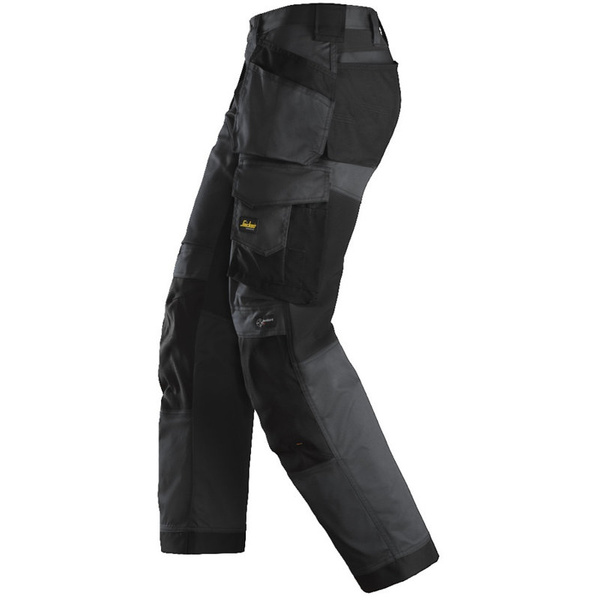 6251 Spodnie Stretch AllroundWork luźno dopasowane z workami kieszeniowymi Snickers Workwear czarne