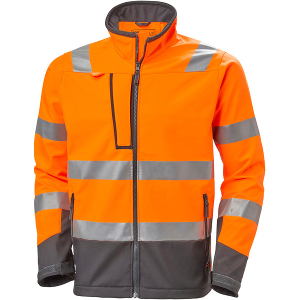 Kurtka odblaskowa Helly Hansen 74095_269 ALNA 2.0 HI VIS SOFTSHELLL kolor pomarańczowy