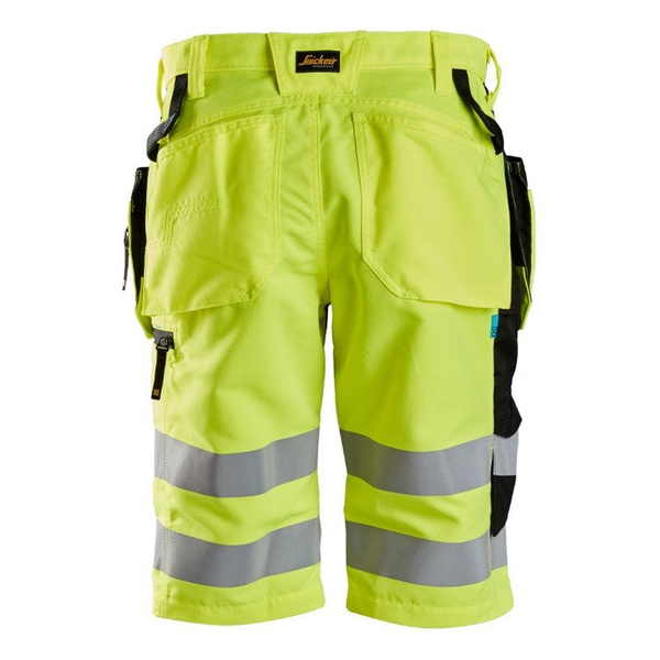 6131 Spodnie Krótkie Odblaskowe LiteWork+ z workami kieszeniowymi, EN 20471/1 (kolor żółty odblaskowy) Snickers Workwear