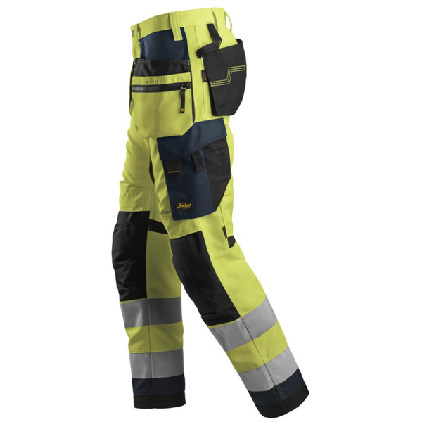 6230 Odblaskowe spodnie robocze AllroundWork+ z workami kieszeniowymi, EN 20471/2 Snickers Workwear