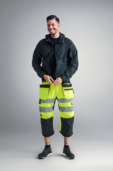 6134 Piratki Odblaskowe LiteWork+ z workami kieszeniowymi, EN 20471/2 (kolor żółty odblaskowy) Snickers Workwear