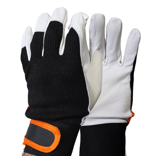 RĘKAWICE MONTERSKIE Z KOZIEJ SKÓRY WORKSAFE - Z RZEPEM [A10-112]