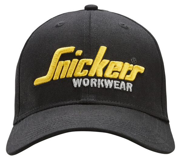 9002 Czapka z daszkiem Logo Flexfit Snickers Workwear Kolor Black