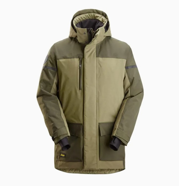 1801 Parka przeciwdeszczowa, ocieplana AllroundWork Snickers Workwear Kolor: Khaki Green