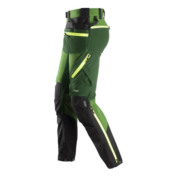 6940 Spodnie Stretch FlexiWork+ z workami kieszeniowymi kolor zielono-czarny Snickers Workwear