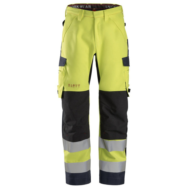 6563 Spodnie Odblaskowe Przeciwdeszczowe Shell ProtecWork, EN 20471/2 Snickers Workwear