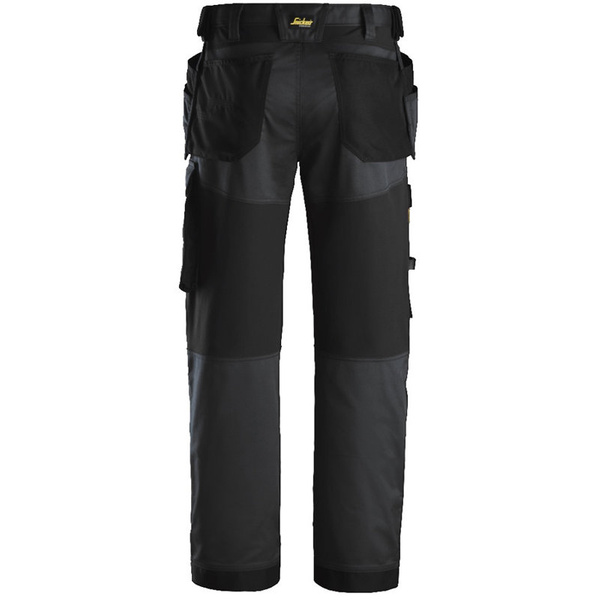 6251 Spodnie Stretch AllroundWork luźno dopasowane z workami kieszeniowymi Snickers Workwear czarne