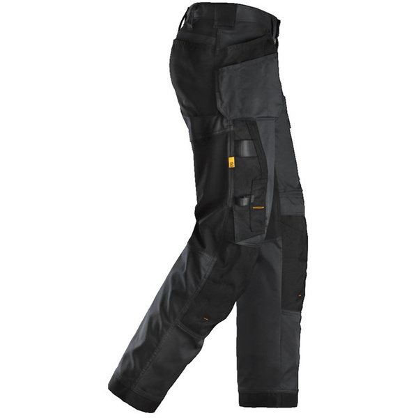 6251 Spodnie Stretch AllroundWork luźno dopasowane z workami kieszeniowymi Snickers Workwear czarne