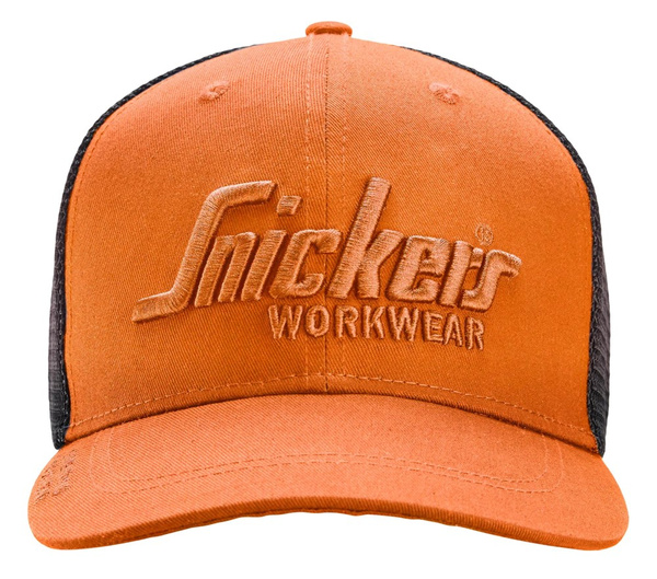 9001 Czapka z daszkiem Trucker Snickers Workwear Kolor Warm Orange/Black