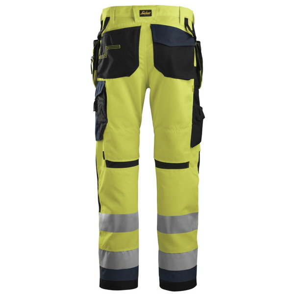 6230 Odblaskowe spodnie robocze AllroundWork+ z workami kieszeniowymi, EN 20471/2 Snickers Workwear