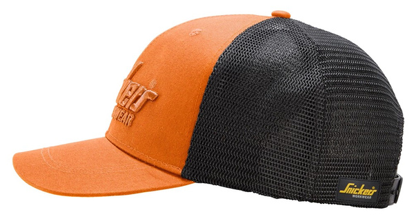 9001 Czapka z daszkiem Trucker Snickers Workwear Kolor Warm Orange/Black