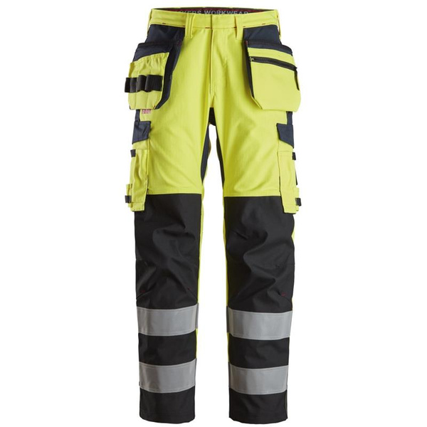 Spodnie Odblaskowe ProtecWork z workami kieszeniowymi, wzmocnione, EN 20471/2 Snickers Workwear 62646695